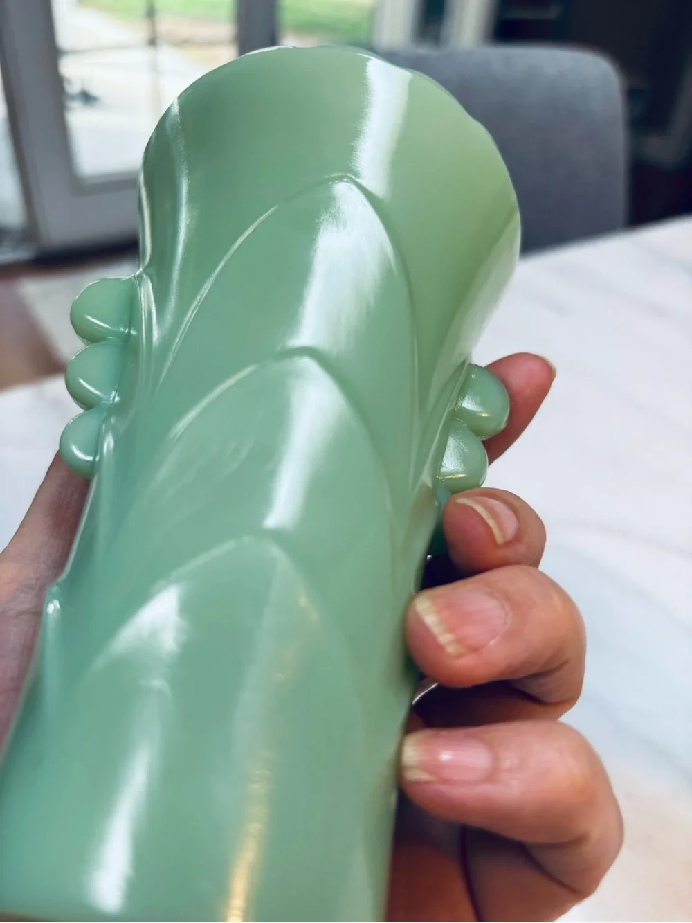 Fire King Jade Green Scalloped Bud Vases - Pair